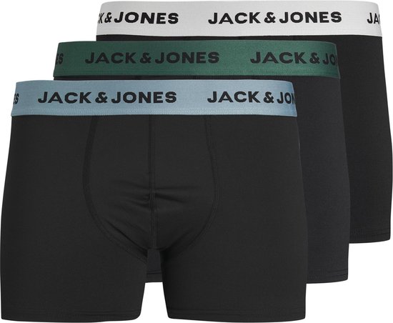 Jack & Jones Boxershorts Heren Microfiber Trunks Zwart 3-Pack