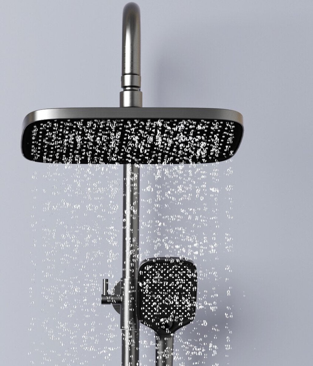 Doucheset Badkamer Douche Systeem met 4 Functies Zilver Incl