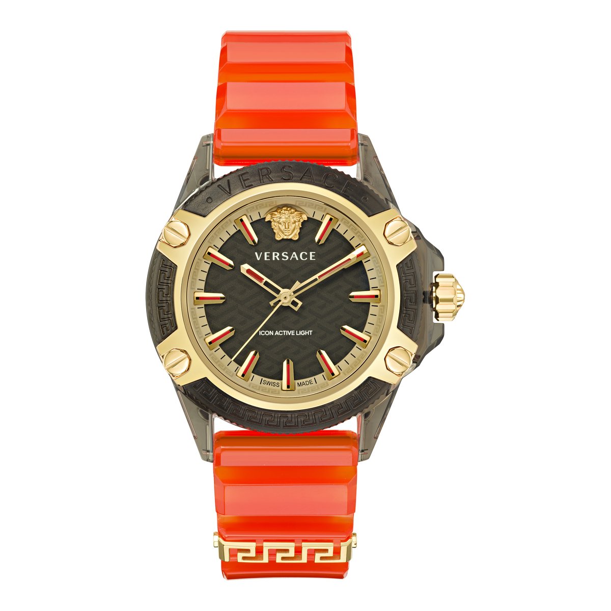 Versace Icon Active VE6E00223 Horloge - Kunststof - Oranje - Ø 42 mm