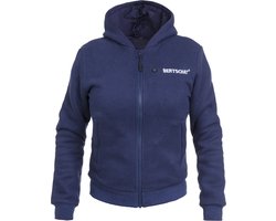Verwarmd Vest - Dames | Verwarmde Hoodie | Vijf Verwarmingszones | Marineblauw | Incl. Powerbank | L