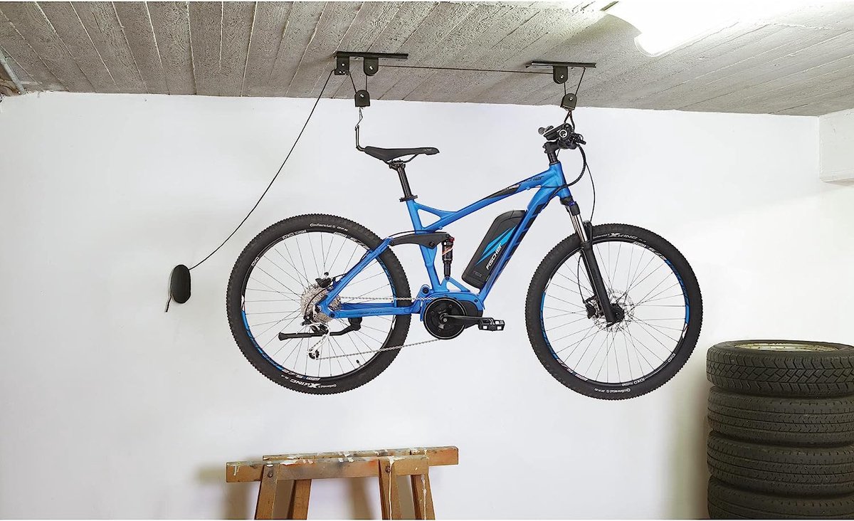 Ruimtebesparende Fietslift voor E-bikes en Fietsen - Draagkracht 30 kg