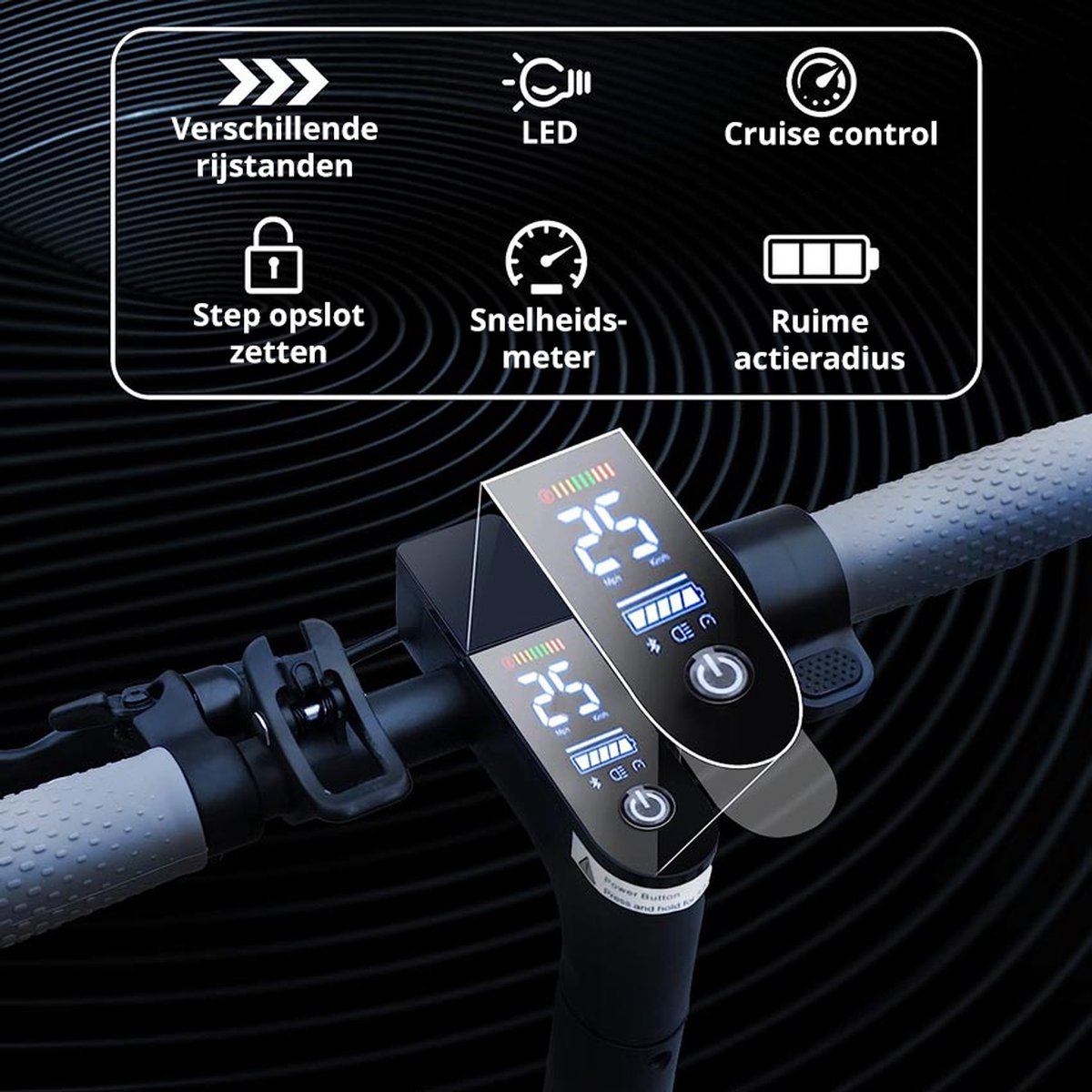 Afbeelding 3 van Elektrische step - SturdyMove Aovo M365 PRO - 25 km/u - Bereik ±35km - 350w - 10.5ah - E-Step - Electric Scooter - Smartphone App - Cruise Control - Parkeerstand
