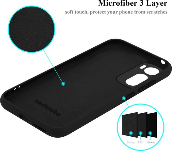 Coque Cadorabo pour Motorola EDGE 30 en NOIR LIQUIDE - Housse de protection en silicone TPU flexible Case Cover