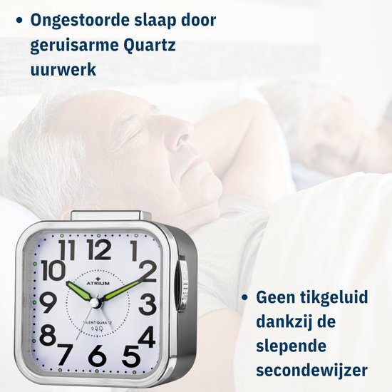 ATRIUM A921-17 Wekker Roze analoog zonder tikken