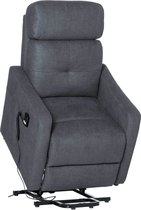 HOMCOM - Fauteuil - Sta-op-functie - Afstandsbediening - Grijs