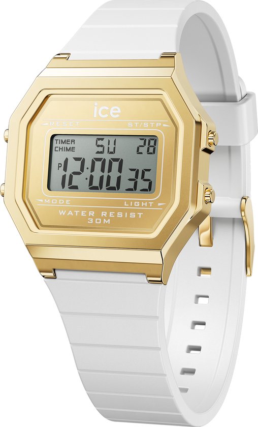 Ice Watch ICE digit retro - Montre 022049 Or White - Siliconen - Wit - Ø 33 mm