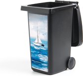 Container sticker Schilderij - Olieverf - Boot - Water - 44x98 cm - Kliko sticker
