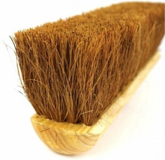 Benson Bezemkop binnen - bruin - hout - kokos borstelharen - 28 cm - Zaalbezem van Benson — afbeelding 3