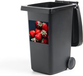 Container sticker Fruit - Aardbei - Zwart - 40x40 cm - Kliko sticker