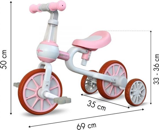 Mobiclinic® kids, 5-in-1 driewieler met duwstang, Chase, Evolutionair, Van 1 tot 5 jaar, Verstelbaar stuur zadel, 3, 3 kg ultralicht, Eenvoudige montage, Lekvrije wielen, 25 kg, Flessenhouder