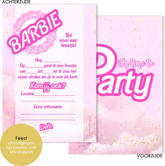 BCI021 - 8 cartes anniversaire avec enveloppe - Barbie