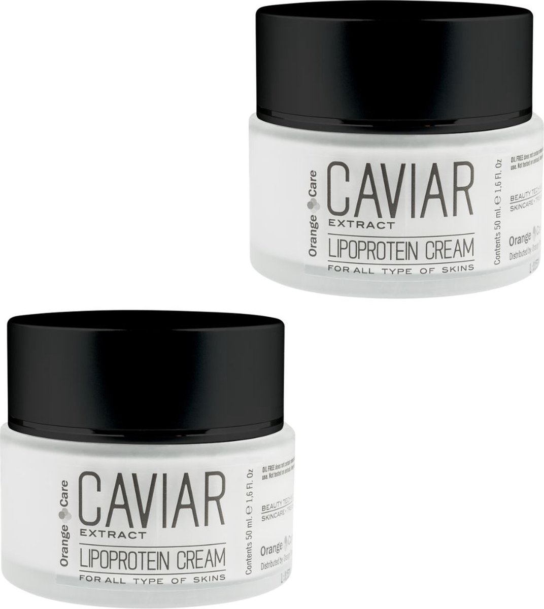 Goedkoopste Orange Care Caviar Lipoproteïne Crème Huidverzorgingscrème Verzorgingscrème - 2 x 50ML Kaviaarcrème