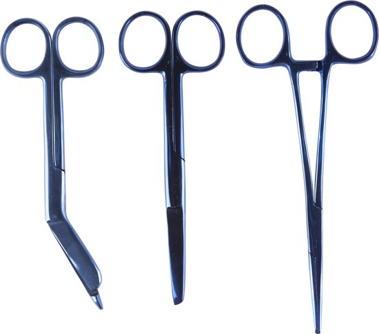 Set Soins infirmiers Bleu métallisé - Mast Medical - Kocher - Ciseaux de  premiers