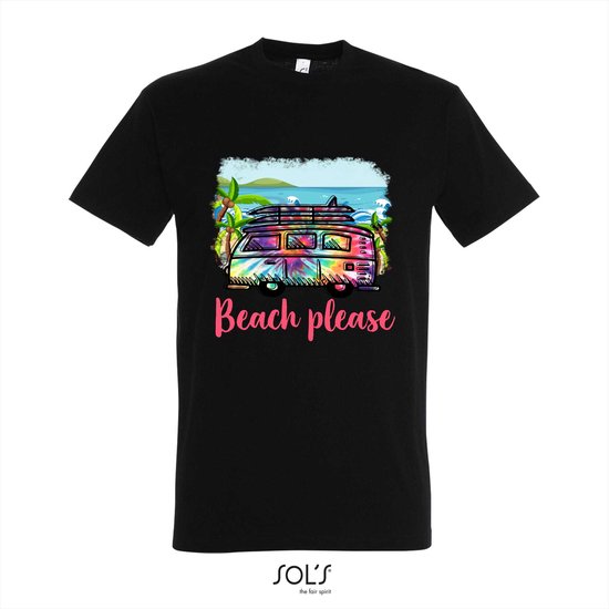 T-shirt Beach please - T-shirt korte mouw - zwart - 10 jaar