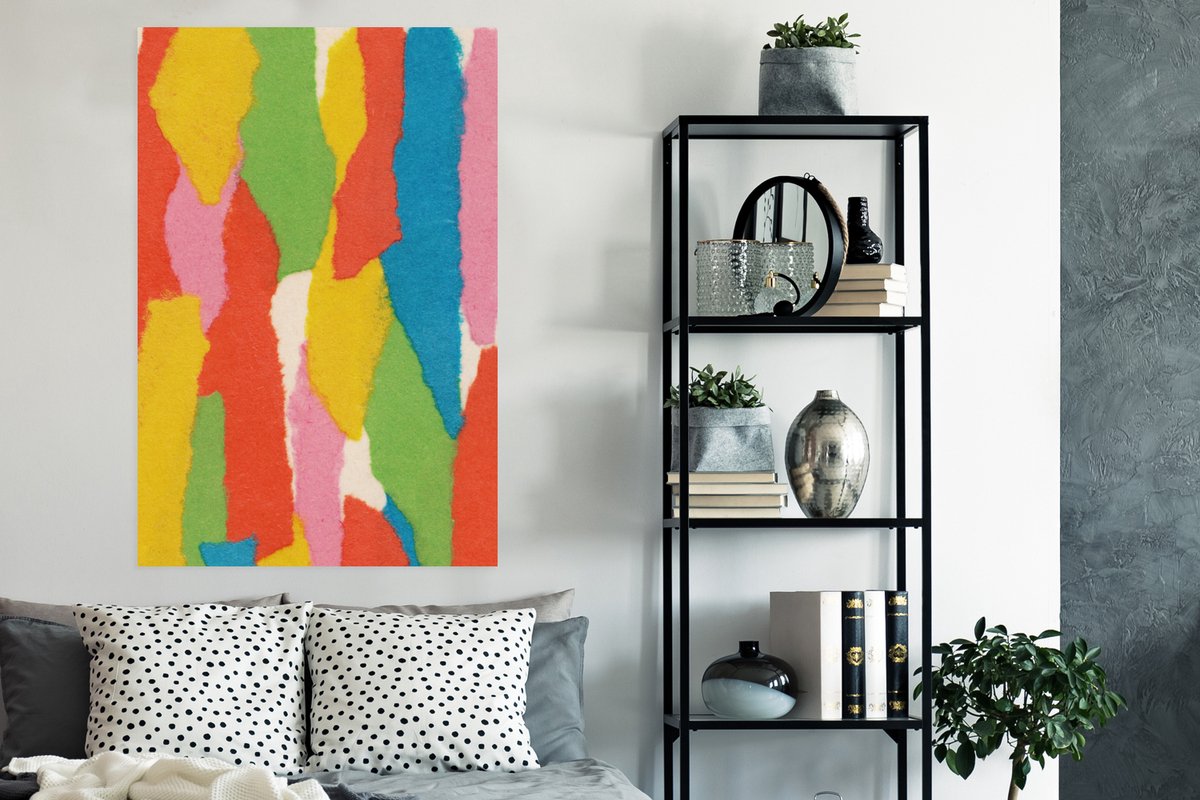 Poster Abstract - Vormen - Collage - Retro - 80x120 cm