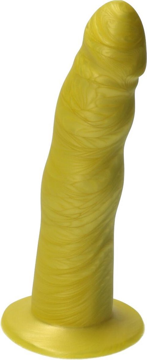 Goedkoopste Ylva & Dite - Anteros - Realistische Siliconen dildo met zuignap - Voor mannen, vrouwen of samen - Handgemaakt in Holland - Flash Gold