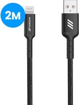 Mobigear USB-A naar Apple Lightning Kabel MFI 2 Meter - Zwart