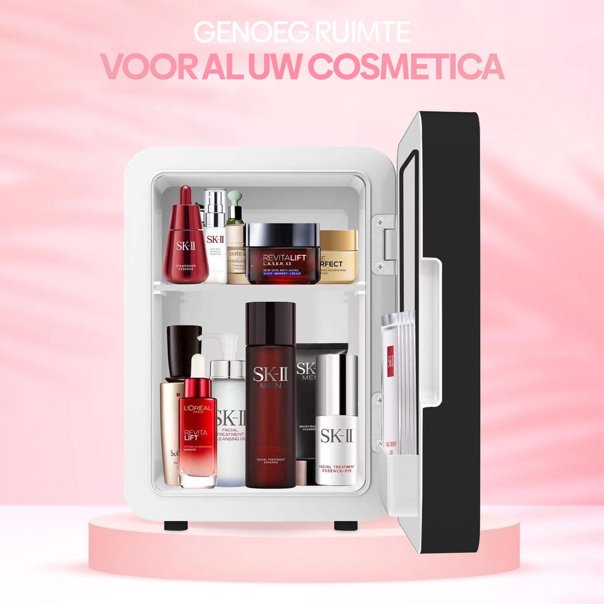 Olvy Skincare Fridge - Mini Koelkast - Skincare Koelkast - Inclusief E-Book - Make-up Koelkast - 4 Liter — afbeelding 5