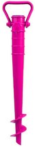 Parasolharing - roze - kunststof - D25 mm x H40 cm - draaischroef