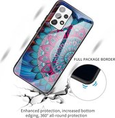 Hoesje Tempered Glass Back Cover Mandala Print Geschikt voor Samsung Galaxy A53