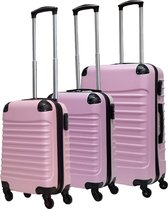 Quadrant 3 delige ABS Kofferset - 2 x handbagage koffer / 1 x grote koffer - Soft Pink