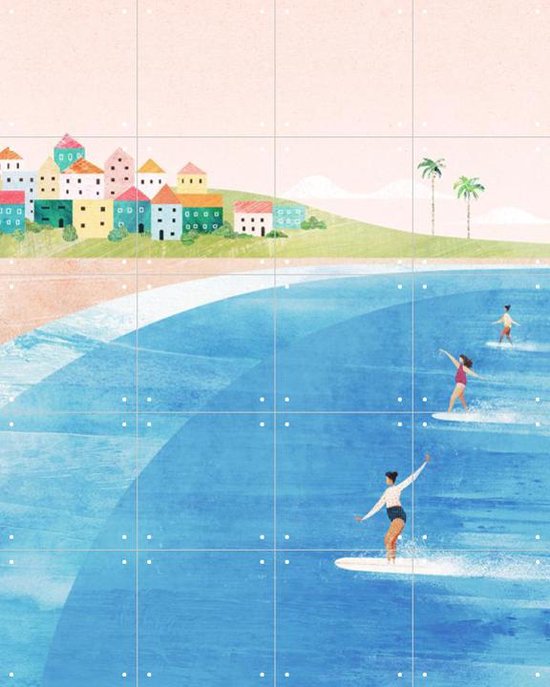 IXXI Surf Beach - Wanddecoratie - 100 x 80 cm