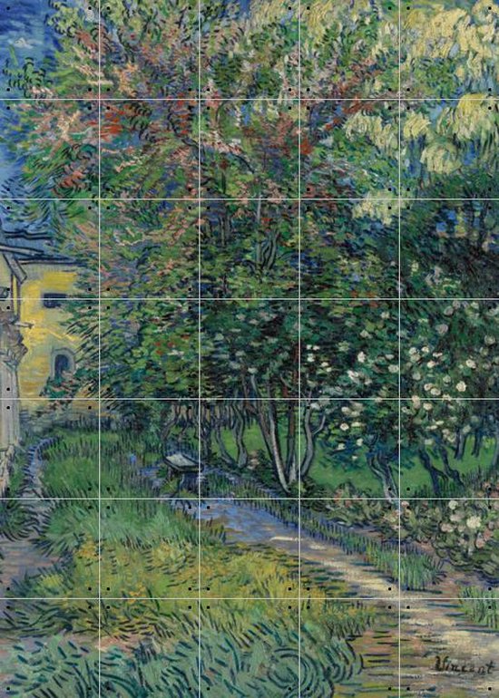 IXXI De tuin van de inrichting in Saint-Rémy - Vincent van Gogh - Wanddecoratie - 140 x 100 cm