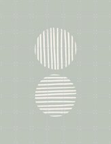 IXXI Striped Circles - Wanddecoratie - Grafisch Ontwerp - 140 x 180 cm
