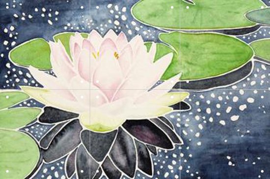 IXXI Pink Lotus Flower in Sparkling Water - Wanddecoratie - Artiesten en Schilders - 60 x 40 cm