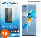 Mobigear Screenprotector geschikt voor Huawei Mate 40 Pro Glazen | Mobigear Curved Screenprotector - Case Friendly - Zwart (3-Pack)