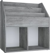 vidaXL-Kindertijdschriftenrek-71x30x78,5-cm-bewerkt-hout-betongrijs