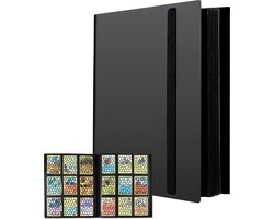 Verzamelmap - Compatibel met alle verzamelkaarten - Map voor 432 kaarten - 24 Pagina’s - 9 Pocket - A4 Formaat - Premium Kwaliteit - Card Binder Album 432 vakken met elastische band, Game Card Opbergmap 24 pagina's 9 Zakken voor elk waterdicht boekje
