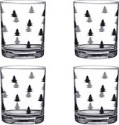 HAES DECO - Waterglas, Drinkglas set van 4 glazen - inhoud glas 230 ml - formaat glas Ø 7x9 cm - Waterglazen, Drinkglazen
