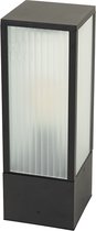 QAZQA charlois - Moderne Staande Buitenlamp | Staande Lamp voor buiten - 1 lichts - H 40 cm - Zwart - Buitenverlichting