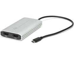 OWC USB-C naar Dual HDMI 4K Adapter met DisplayLink – Geschikt voor M1 Macs, Mac en PC – Wit