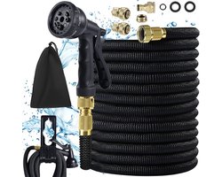 Puiquality Flexibele Tuinslang 5 tot 15 meter - Uittrekbare Tuinslangen 8 Sproeistanden - Magic Garden Hose Tuinslanghouder - Elastische Tuinsproeier