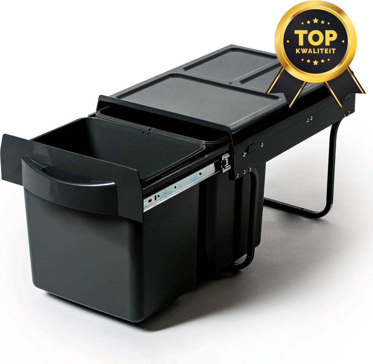 Eleganca Afvalbak 2x16 Liter Inbouw Prullenbak Met Soft close Eleganca Afvalbak 2x16 Liter Inbouw Prullenbak Met Soft close