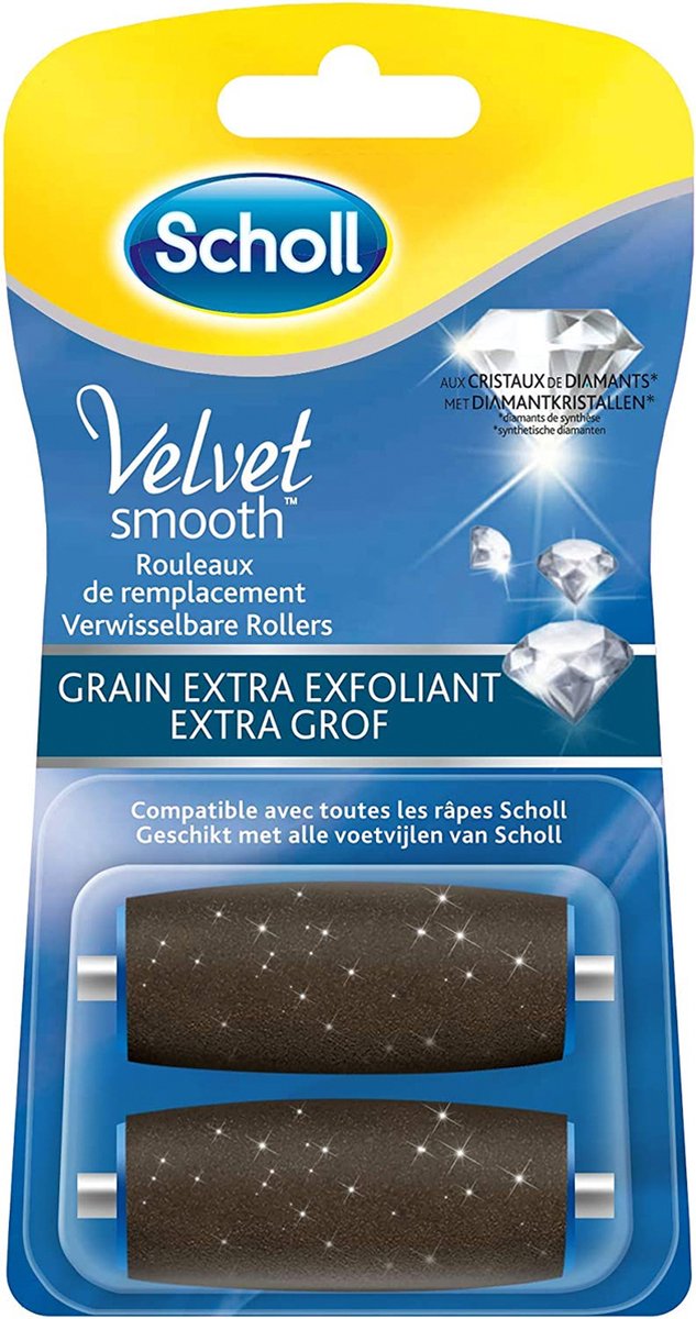Scholl Velvet Smooth - Navulling Elektrische Eeltverwijderaar - Extra Grof - Voetvijl - 2 Stuks - Scholl