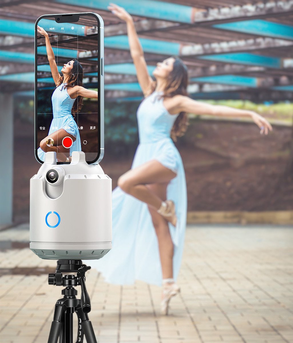 Auto Face Tracking statief met 2 Selfie Light, 360° draaibare mobiele telefoonhouder voor smartphone, Smart Tracking automatische Gimbal stabilisator voor vlog, streaming, video, geen app Auto Face Tracking statief met 2 Selfie Light, 360° draaibare mobiele telefoonhouder voor smartphone, Smart Tracking automatische Gimbal stabilisator voor vlog, streaming, video, geen app