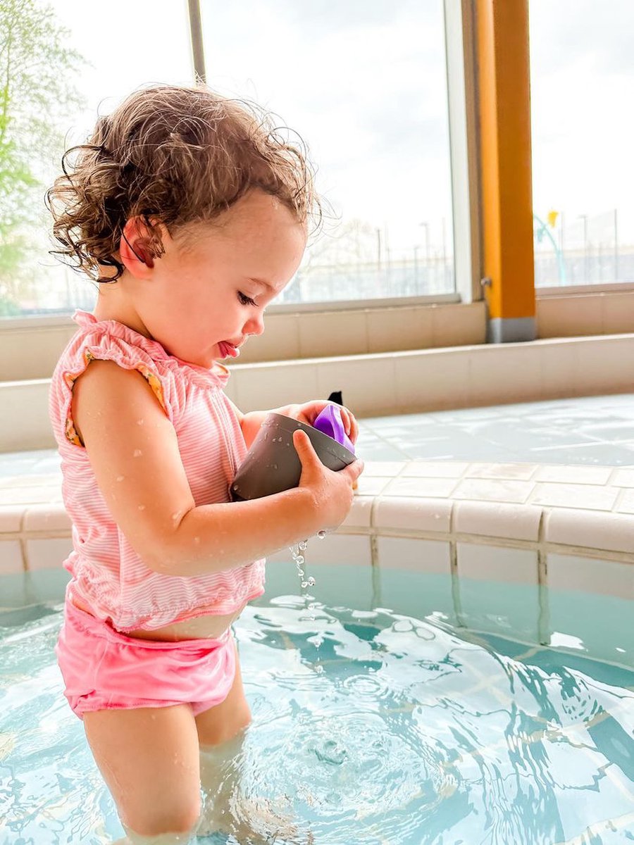 Ducksday - zwemkleding - baby - Omkeerbare baby tankini met haarlint - voor meisjes - UPF 50+ - Driedelige zwemset - Lula — afbeelding 7
