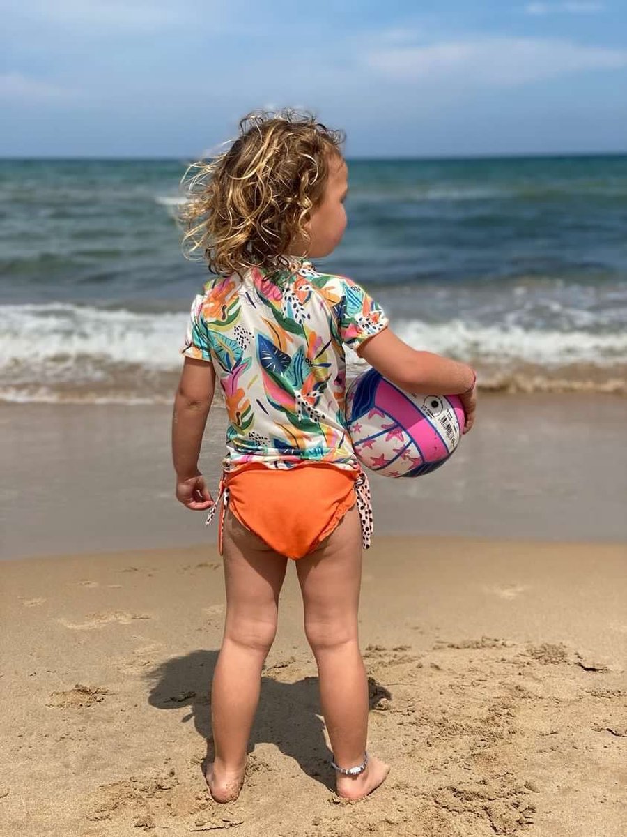 Ducksday - UV shirt - Zwemset - met omkeerbare bikinibroek - voor meisjes - UPF 50+ - Tweedelig - sneldrogend - Moana - 14 jaar — afbeelding 18