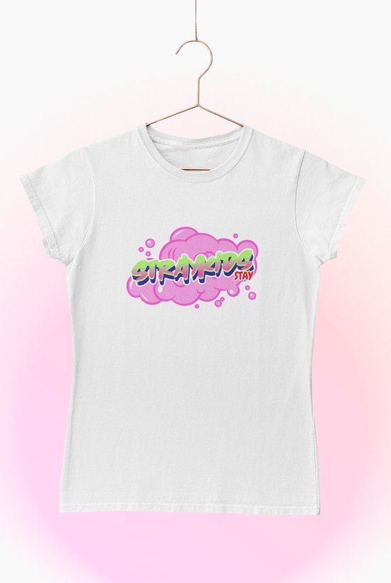 Stray kids bubble T-shirt Wit - Kpop Fan shirt - Merch Koreaans Muziek Merchandise - Maat M