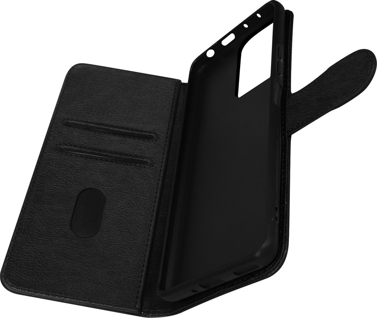 Hoes Geschikt voor Xiaomi Poco X5 Pro/Redmi Note 12 Pro Portemonnee/Videohouder Zwart