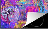 KitchenYeah® Inductie beschermer 78x52 cm - Kunst - Vormen - Kleur - Psychedelisch - Kookplaataccessoires - Afdekplaat voor kookplaat - Inductiebeschermer - Inductiemat - Inductieplaat mat