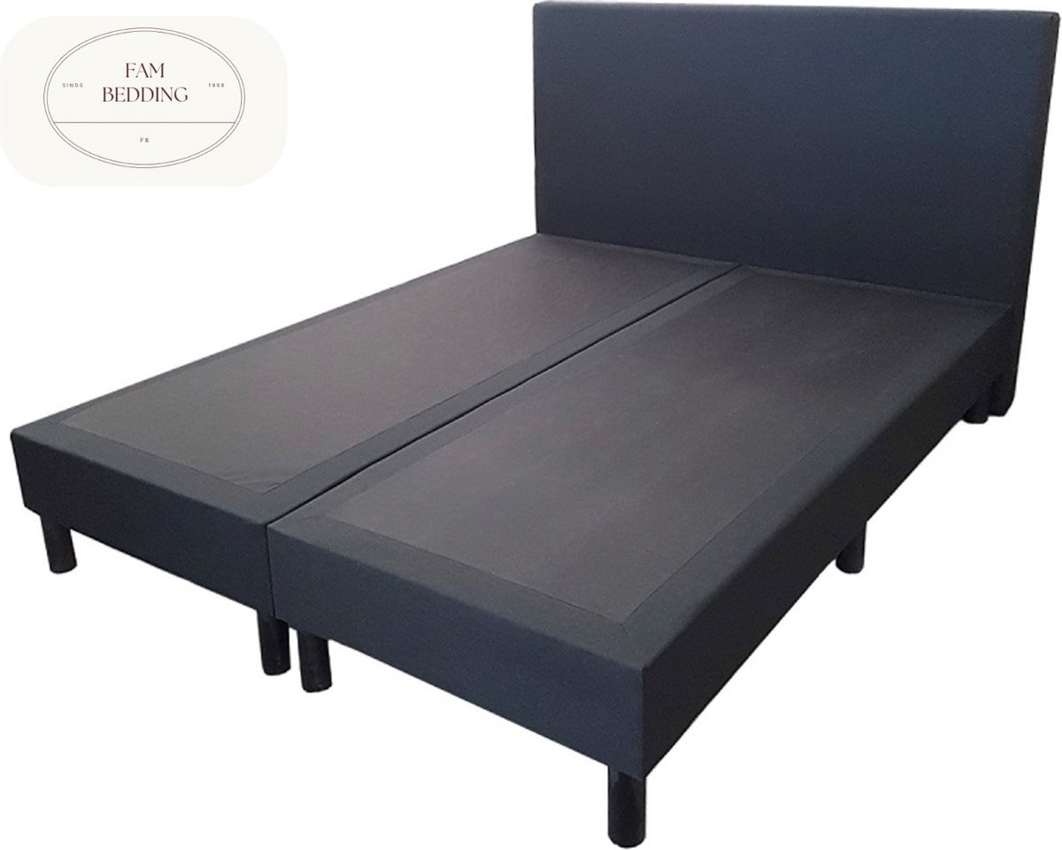 Nessa® Boxspring Bjorn zonder matras Antraciet 130x190