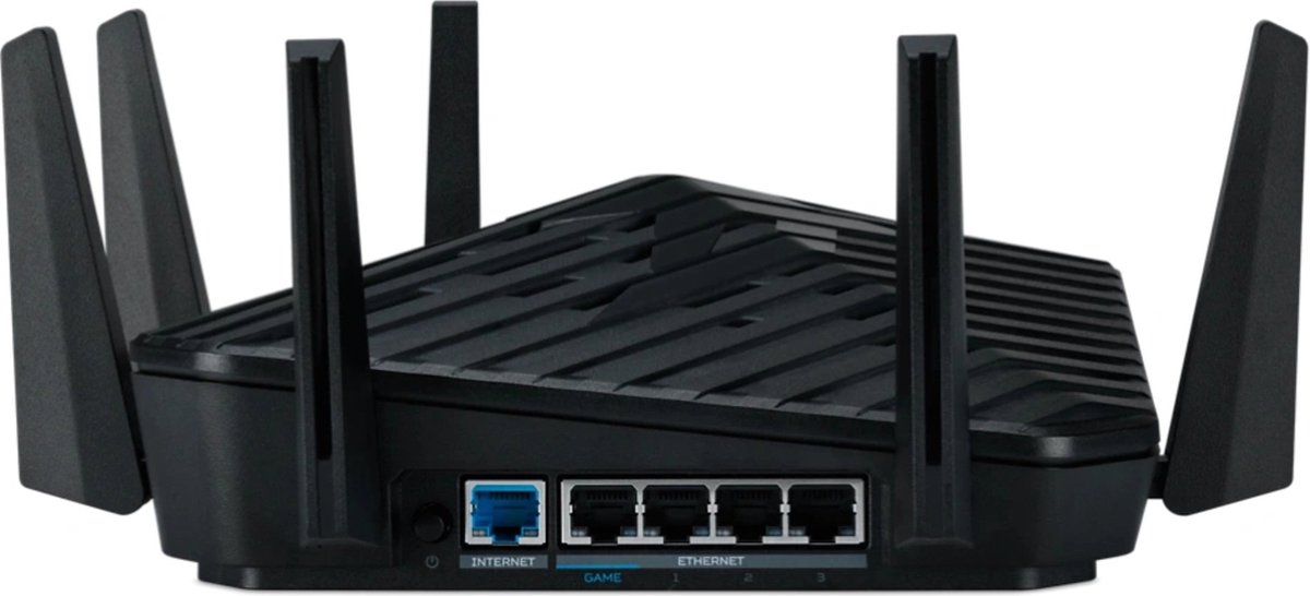 Acer Predator Connect W6 Wi Fi 6E Wi-Fi 6E (802.11ax) Tri-band (24 GHz / 5 GHz / 6 GHz) Ethernet LAN Zwart