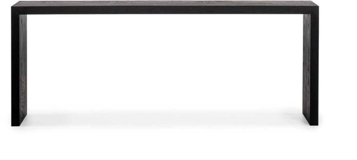 Blackk Interiors - Eiken fineer sidetable - Zwart - 200 x 35 x 76 cm (lxbxh)