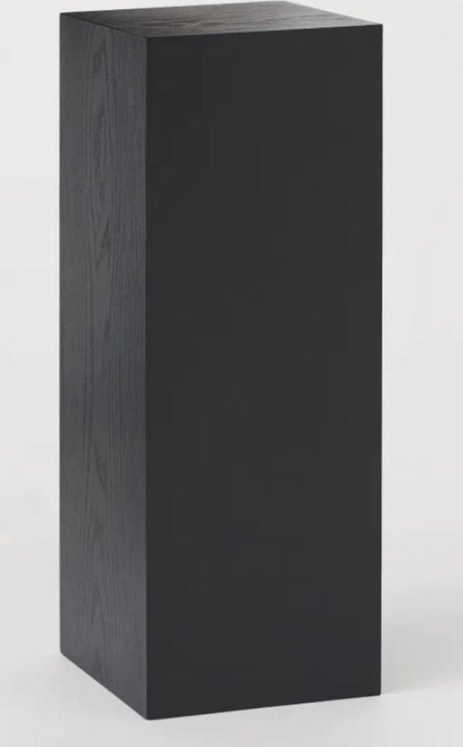 Blackk Interiors - Eiken fineer zuil - Zwart - 40 x 40 x 100 cm (lxbxh) |  bol.com