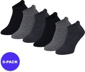 Apollo (Sports) - Chaussettes de sport Sneaker Basic - Unisexe - Blauw - 36/41 - Paquet de 6 - Paquet économique