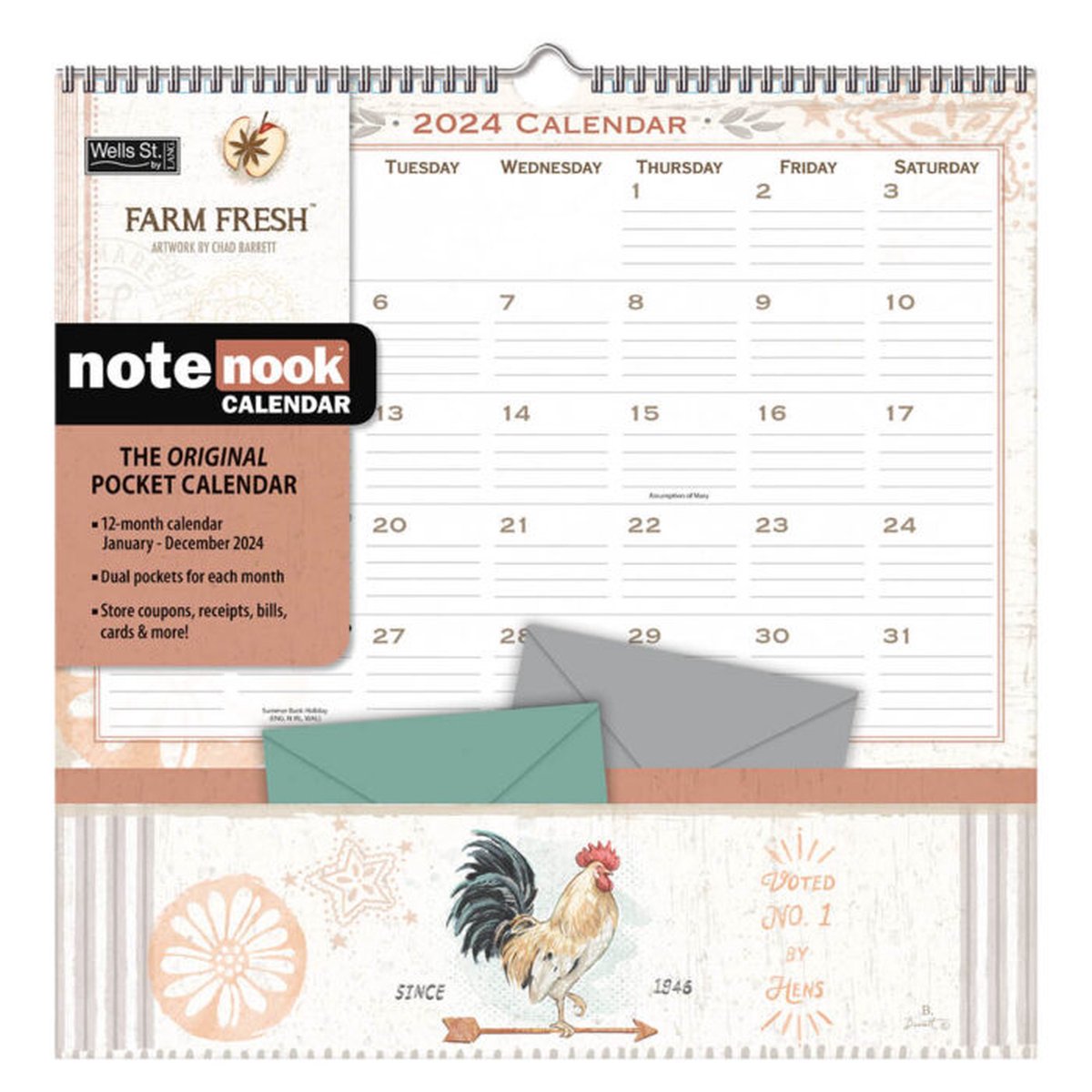 Farm Fresh Note Nook Kalender 2024